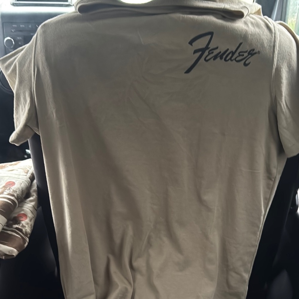 Fender Tan Short Sleeve Tee with Logo